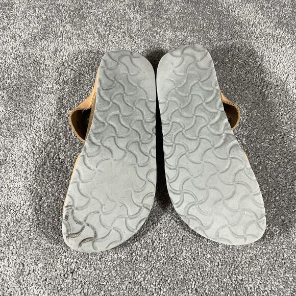 Betula Birkenstock Women's Sandals Fussbett Jasmine Coral Leather Sz 5 US Narrow - Picture 9 of 11